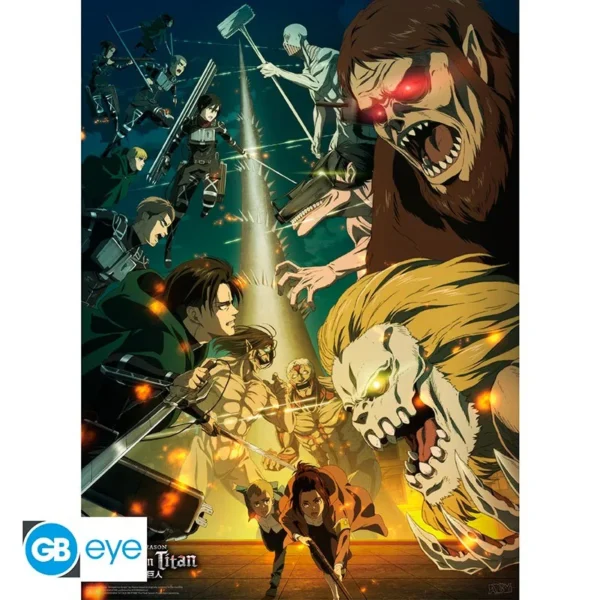 Poster 52x38cm - Paradis Vs Mahr - L'Attaque des Titans