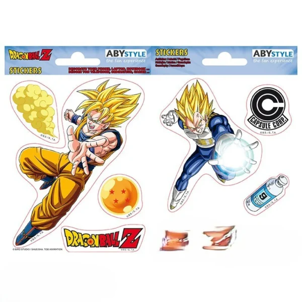 Stickers Goku Vegeta - 2 planches - Dragon Ball Z