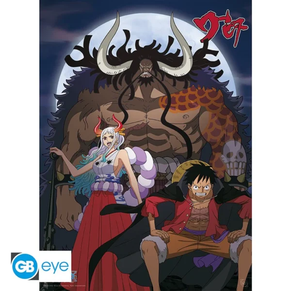Poster 52x38cm - Luffy et Yamato Vs Kaido - One Piece