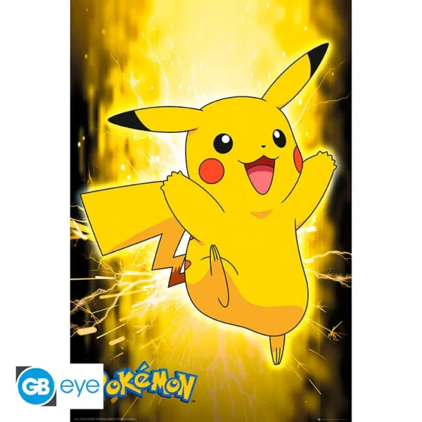 Poster 91.5 x 61cm - Pikachu Néon - Pokemon