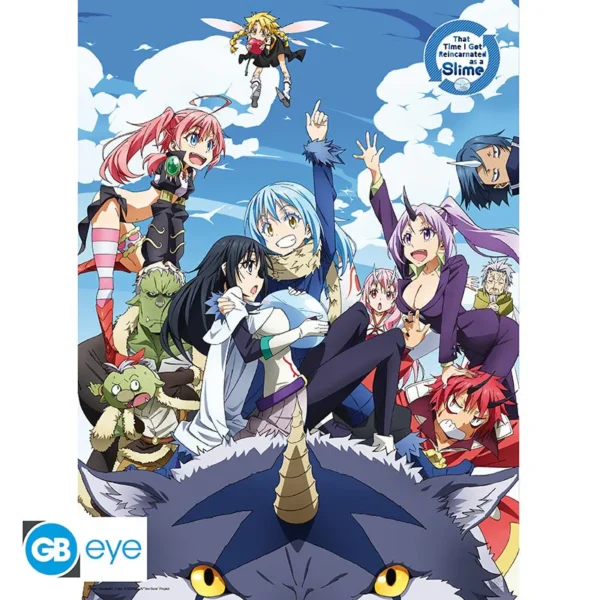 Poster 52x38cm - Rimuru et Groupe - Moi, quand je me réincarne en Slime