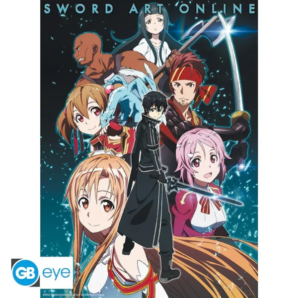 Poster 52x38cm - Membres Groupe - Sword Art Online